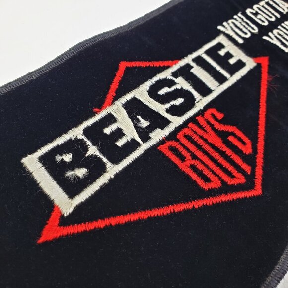Beastie Boys Vintage Patch 90s Felt Fight Right Party Iron On 10.25x4" NOS - Picture 4 of 11